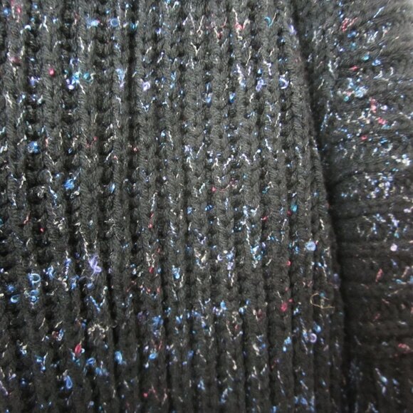 Free People XS Womens Leo Blacklight Party Cowl Neck Turtleneck Sweater Black - Picture 7 of 12